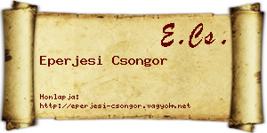 Eperjesi Csongor névjegykártya